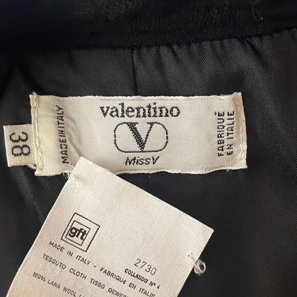 Valentino Miss V 90s 100% Wool Midi Pencil Skirt 38 Black - Picture 8 of 10